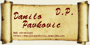 Danilo Pavković vizit kartica
